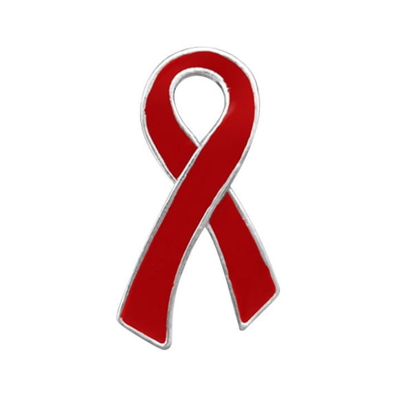 AIDS HIV Awareness Ribbon Pins