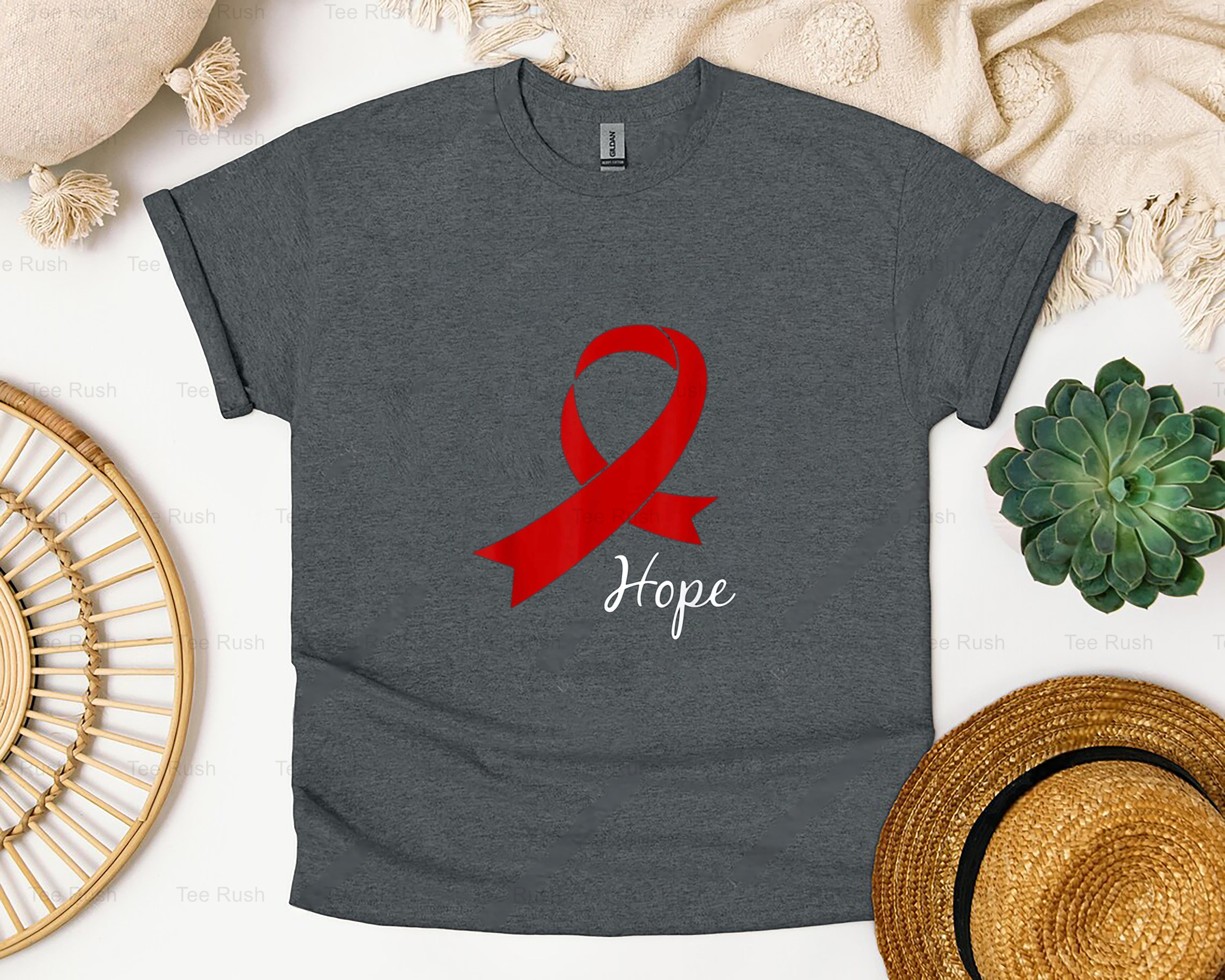 AIDS Hope World AIDS Day Awareness Red Ribbon, HIV, Support, Fight Gift ...