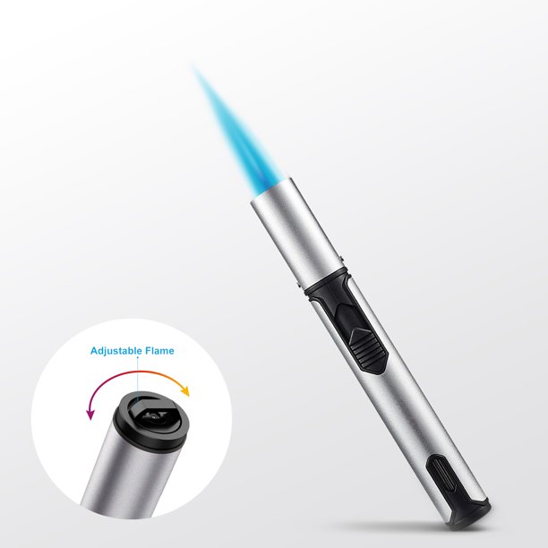 AIDUCHO Butane Torch Lighter, 6inch Refillable Pen Lighter Adjustable