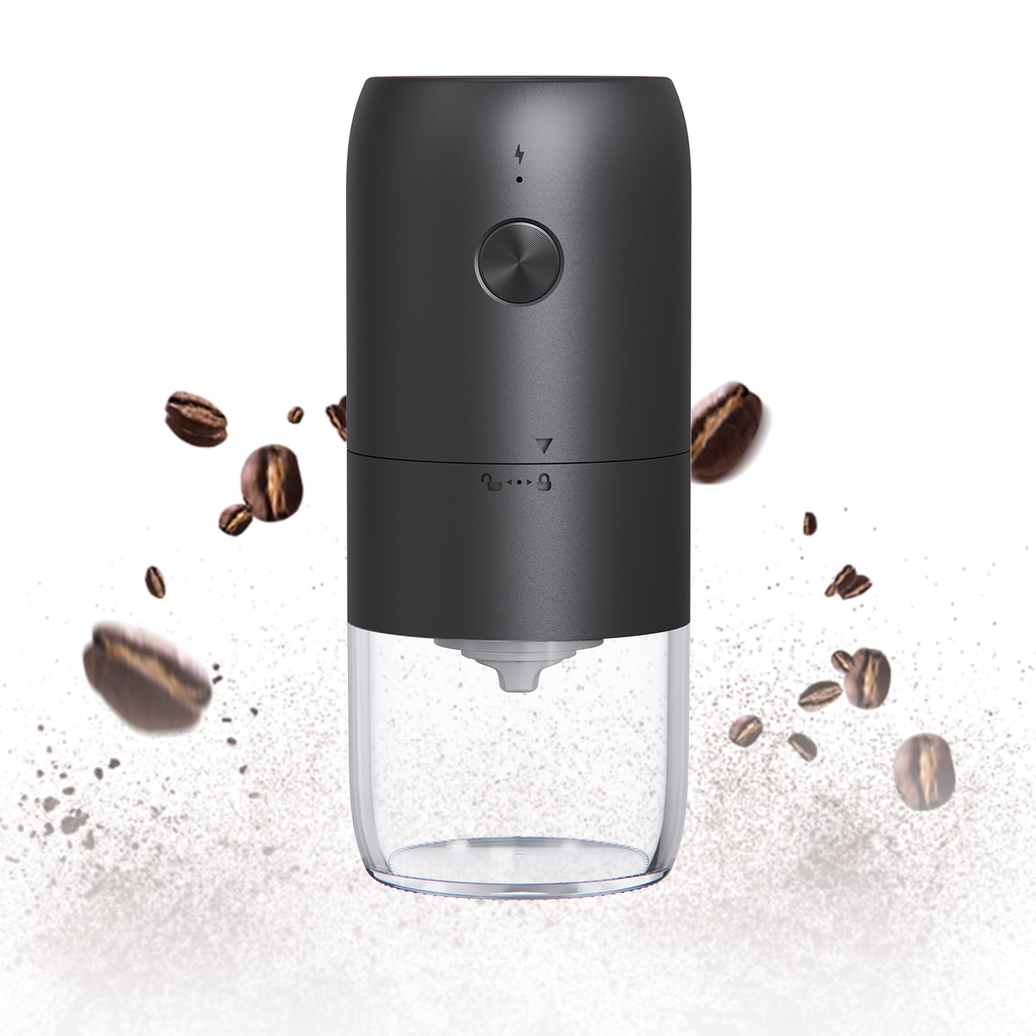 AIDUCHO Electric Coffee Grinder, Adjustable Ceramic Grinding, USB