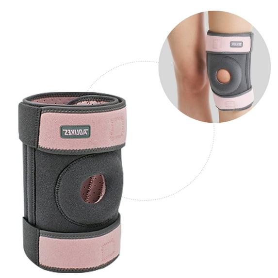 AIDUCHO Knee Brace with Side Stabilizers & Patella Gel Pads, Adjustable Compression Knee Support Braces for Knee Pain, Meniscus Tear,ACL,MCL,Joint Pain Relief,Injury Recovery(Pink Knee )