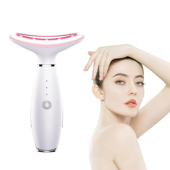 AIDUCHO Skin Rejuvenation Beauty Device for Face and Neck Based neck lift on Triple Action LED, Thermal, and Vibration Technologies Lifts and Tightens Sagging Skin for a Radiant Appearance (White)