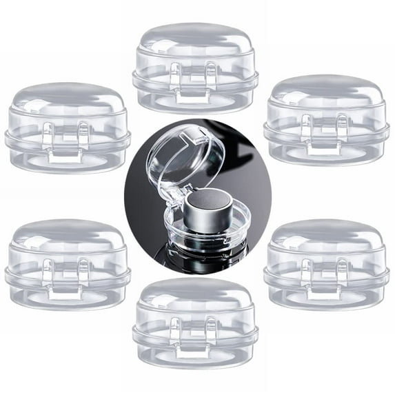 AIDUCHO Stove Knob Covers, Gas Stoves Knobs Safety Guards, The Cover Isolate Oil Stains and Prevents Child Misoperation, Small Animal Destruction (10 Pack Clear)