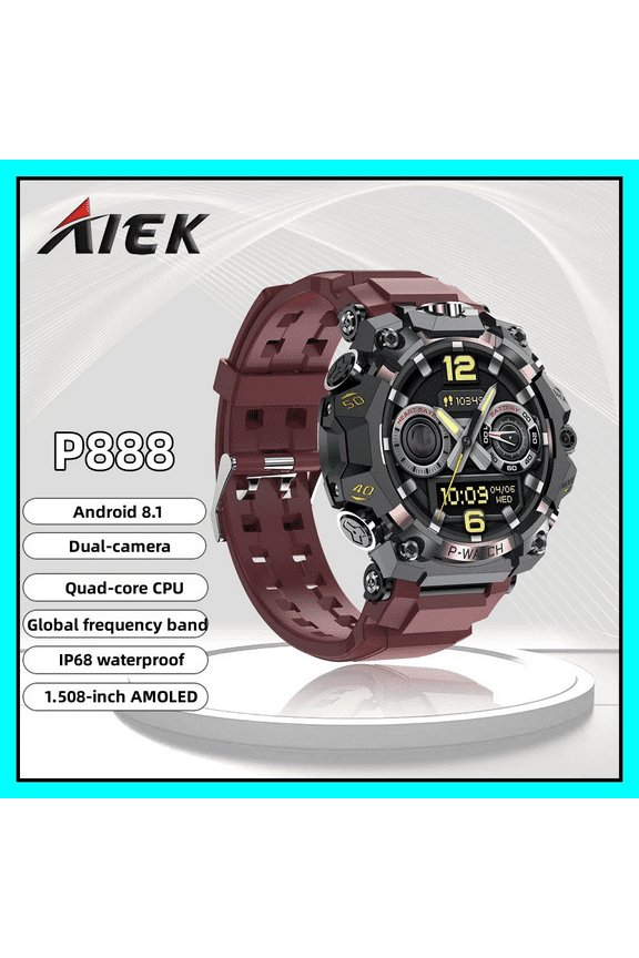 4G Sports Smart Watch Android 8.1 Quad-core 2GB RAM 16GB ROM Dual-camera Wifi GPS Waterproof Outdoor Smartwatch