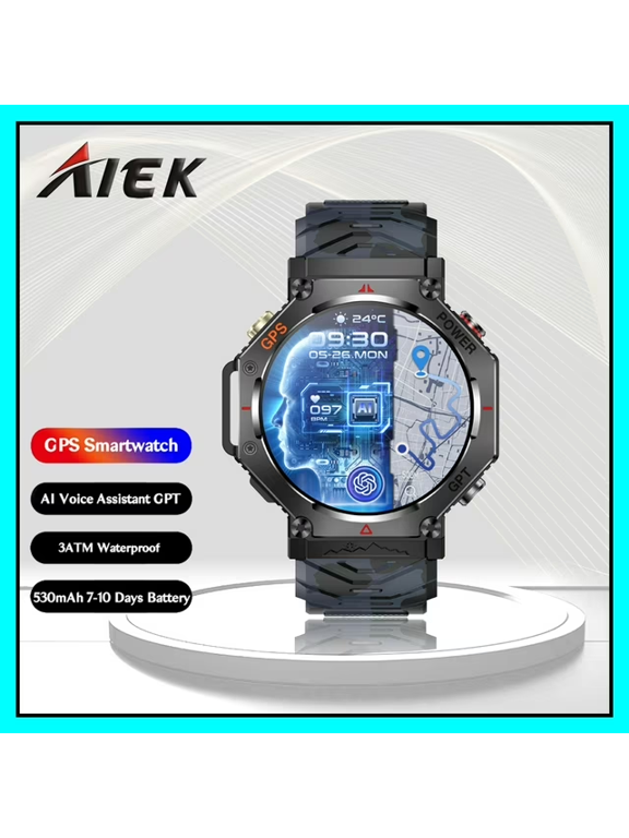KC91 GPS Smart Watch AI voice assistant GPT 3ATM Waterproof 1.39inch Watches 530mAh Battery life 7-10 days Outdoor sports watches