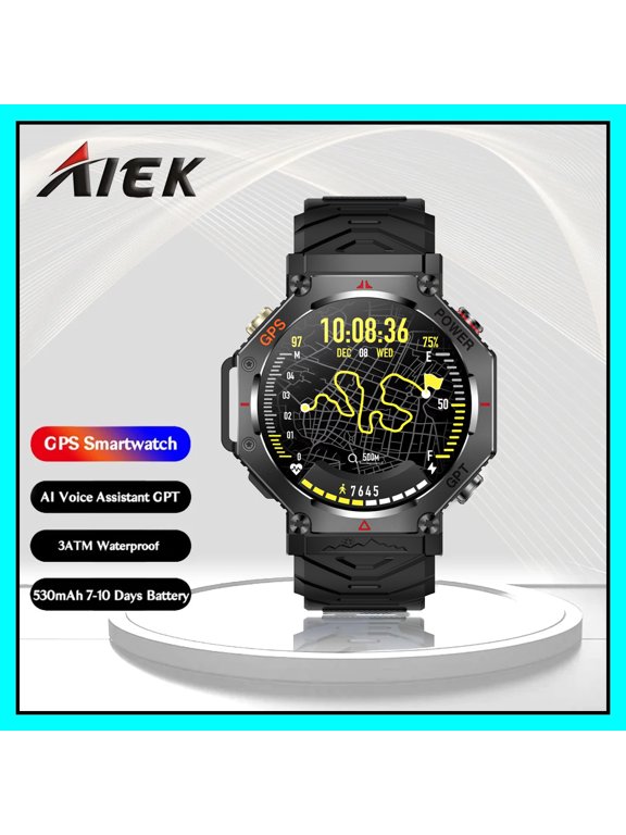 KC91 GPS Smart Watch AI voice assistant GPT 3ATM Waterproof 1.39inch Watches 530mAh Battery life 7-10 days Outdoor sports watches