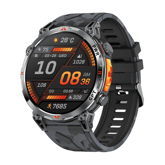 AIEK New Precision GPS Position Smartwatch Metal Body Men Altitude Barometer Compass 3ATM Waterproof Swim Sport smartwatch