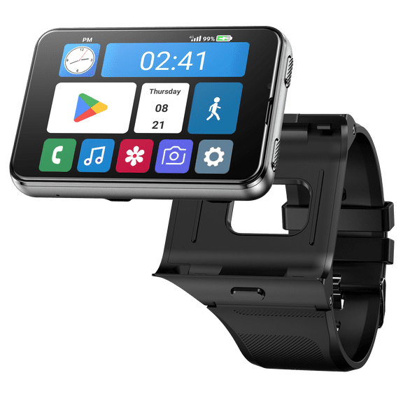 AIEK S999 Plus 4G LTE Unlocked Smart Watch Phone, Android 11, 6GB+128GB, 2.88" HD Screen, Dual Camera, 2300mAh Battery