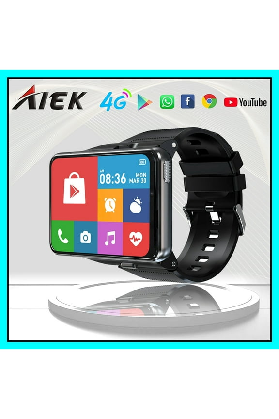 S999 4G LTE Smart Watch Android 9.0 MTK6761 Quad Core 4GB Ram 64GB Rom Smartwatch Phone 2.88" Large Square Screen Watch 2300mAh Large Capacity Battery