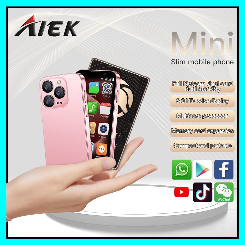 AIEK XS18 Pro 3.0" Mini Smart Phone Android9.0 Face ID 2GB RAM 16GB ROM Facial Recognition Dual SIM Standby 3G Small Phone