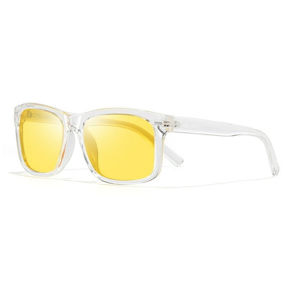 AIELBRO Day & Night Vision Glasses Men Women Sunglasses Yellow Safety Driving Glasses with UV400 Protection and Anti-Glare