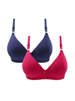 Fesfesfes Bras for Women Lace Embossing Wire Free Underwear Bras Solid  Color Side Lifted Bras Gather Push Up Padded Unwired Everyday Bras 