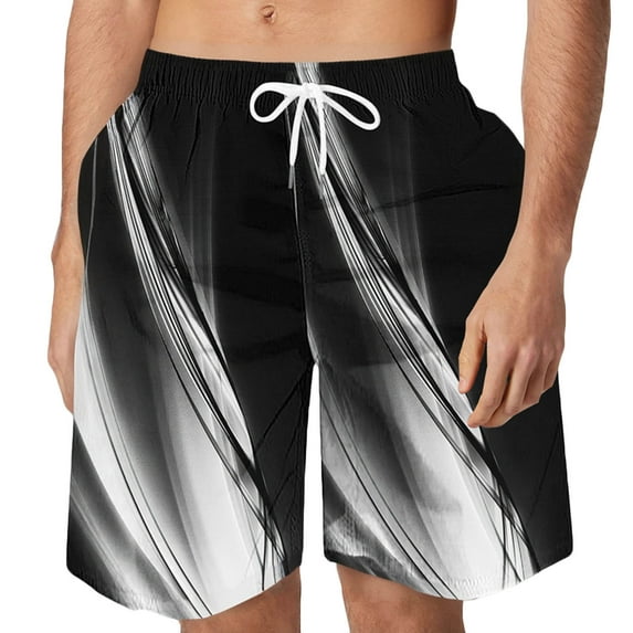 AIEOTT 3D Print Shorts for Men Drawstring Elastic Waist Shorts Athletic Shorts with Pockets Summer Casual Shorts Workout Shorts