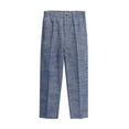 thumbnail image 1 of AIEOTT Boy's Fashion Cute Solid Color Stripe Casual School Uniform Suit Pants Trousers Relaxed Fit Straight Leg Pants, 1 of 2