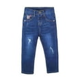thumbnail image 1 of AIEOTT Boy's Ripped Jean Pants Baggy Elastic Waist Straight Leg Jeans Slim Fit Stretch Demin Pants with Pockets 2-10 Years, 1 of 7