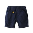 thumbnail image 1 of AIEOTT Boy's Summer Casual Cargo Shorts Solid Color Five Quarter Pants Versatile Elastic Waist Shorts Hot Pants for Outerwear, On Clearance, 1 of 3