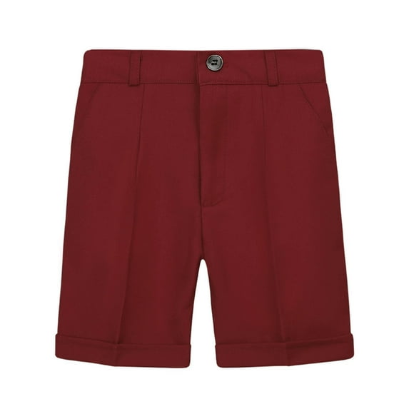 AIEOTT Boys Suit Shorts School Uniform Trouser Shorts Quick Dry Chino Shorts Comfy Button Elastic Waist Go Out Shorts Summer Casual Shorts