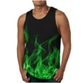 thumbnail image 1 of AIEOTT Flame Print Shirt Men Fashion Sleeveless Vest Graphic Print Tank Top Casual Crewneck Shirts Summer Cut off Shirts, 1 of 4