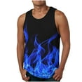 thumbnail image 1 of AIEOTT Flame Print Shirt Men Fashion Sleeveless Vest Graphic Print Tank Top Casual Crewneck Shirts Summer Cut off Shirts, 1 of 4