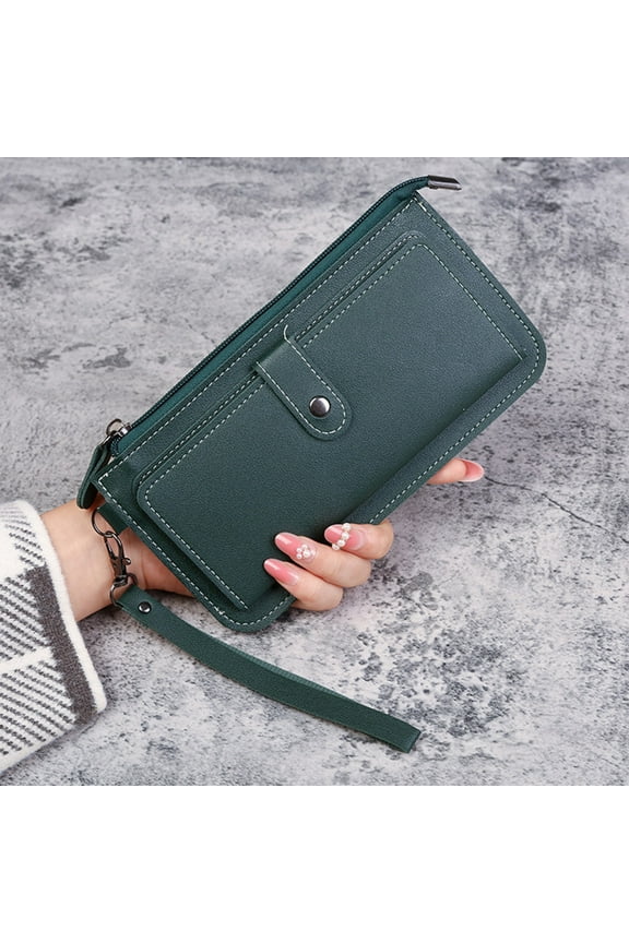 Ladies Wallet Slim Bifold Wallet With Zipper Closure Multi Card Case, Ladies Credit Card Holder, Multi Card Holder Clutch Coin Purse