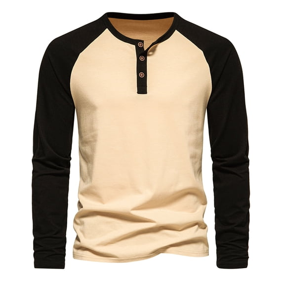 AIEOTT Men Quarter Button Pullover Crewneck Long Sleeve Shirt Lightwigeht Breathable Shirts Loose Fit Pullover Tops