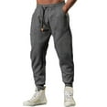 thumbnail image 1 of AIEOTT Mens Cotton Jogger Lounge Pants Drawstring Elastic Waist Joggers Solid Color Sweatpants Lightweight Cotton Sweatpants, 1 of 3