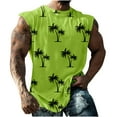 thumbnail image 1 of AIEOTT Mens Palm Tree Tank Tops Muscle Gym Shirt Big and Tall Cut Off Shirts Summer Hawaiian Shirts Loose Fit Crewneck Shirt, 1 of 6