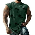 thumbnail image 1 of AIEOTT Mens Palm Tree Tank Tops Muscle Gym Shirt Big and Tall Cut Off Shirts Summer Hawaiian Shirts Loose Fit Crewneck Shirt, 1 of 6