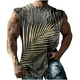 thumbnail image 1 of AIEOTT Mens Palm Tree Tank Tops Plus Size Cut Off Shirt Crewneck Sleeveless Tops Hawaii Beach Shirts Summer Casual Tank Tops, 1 of 7