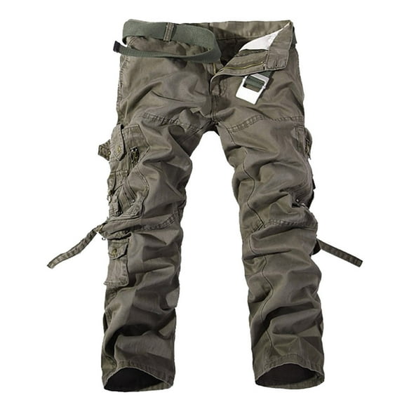 AIEOTT Mens Straight Leg Cargo Pants Lightweight Breathable Pants Casual Hiking Pants Cotton Jogger Pants Outdoor Workout Pants