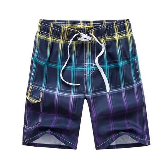 AIEOTT Plaid Shorts Men Loose Fit Elastic Waist Shortsathletic Shorts with Pockets and Drawstring Casual Workout Shorts