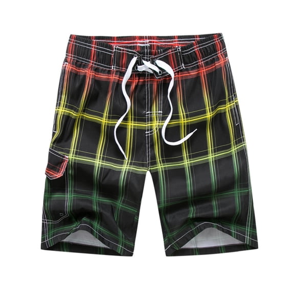 AIEOTT Plaid Shorts Men Loose Fit Elastic Waist Shortsathletic Shorts with Pockets and Drawstring Casual Workout Shorts