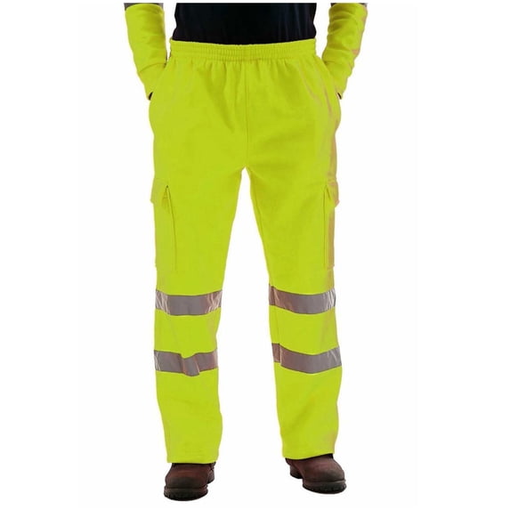 AIEOTT Reflective Sweatpants Men Big and Tall Elastic Waist Pants Outdoor Athletic Pants Casual Track Sweatpants Straight Leg Jogger