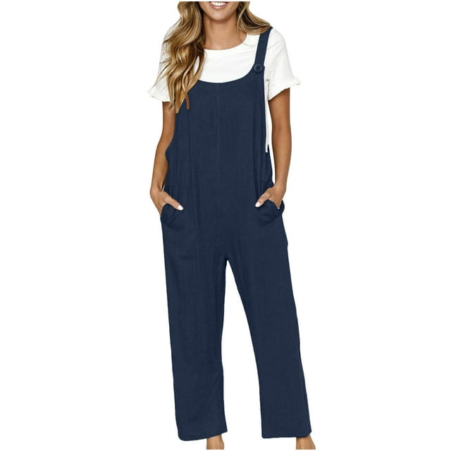 AIEOTT Summer Jumpsuit for Women 2024, Casual Sleeveless Fashion Color ...