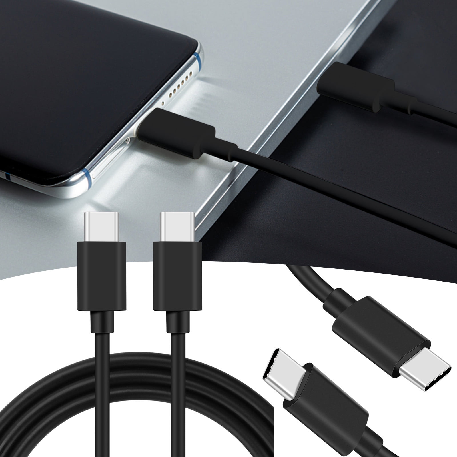 AIEOTT USB-C To USB-C Charging Cable, USB 2.0 Type C To Type C Cable 60W/3A Fast Charging C To C Charger Cord Compatible USBC To USBC Cable
