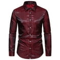 thumbnail image 1 of AIEOTT Vintage Shirts for Men Fashion Long Sleeve Shirts Turn Down Collar Shirt Dressy Slim Fit Button Down Top Blouse Shirts, 1 of 9