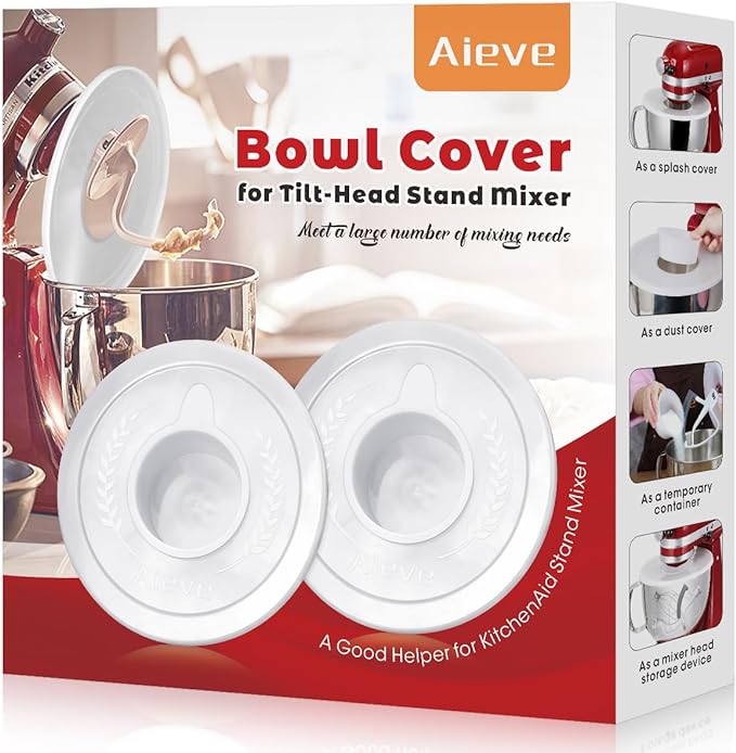 AIEVE Mixer Bowl Covers Mixer Splatter Guard Lids for KitchenAid 4.5
