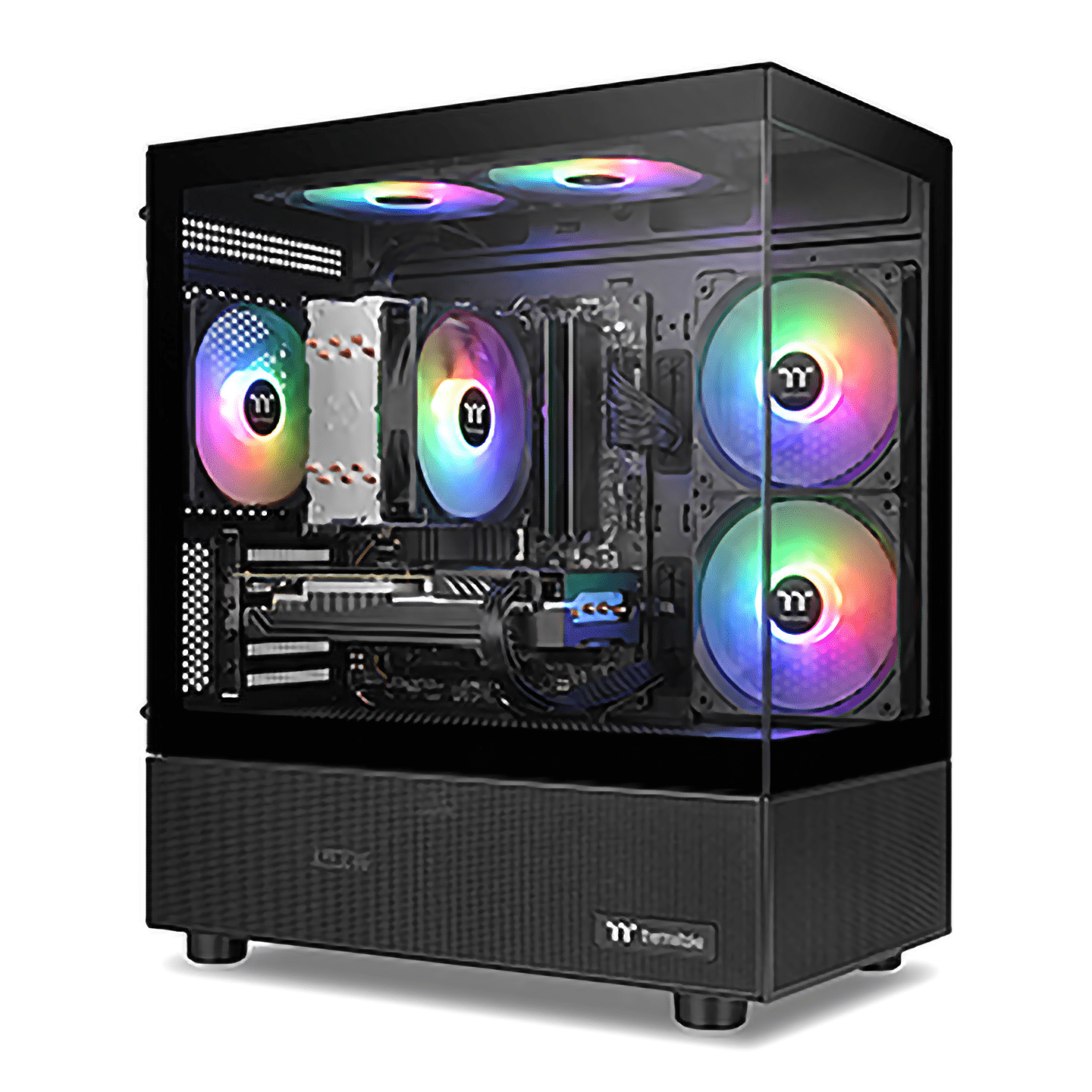 AIGAMEPC Gaming Desktop Computer, AMD R7 4700 LE,RTX 3050 6G,16GB DDR4,512GB M.2 SSD, BX3 550W 80PLUS Bronze PSU, RGB Fan x5, WiFi Ready & Windows 11 Home, Black
