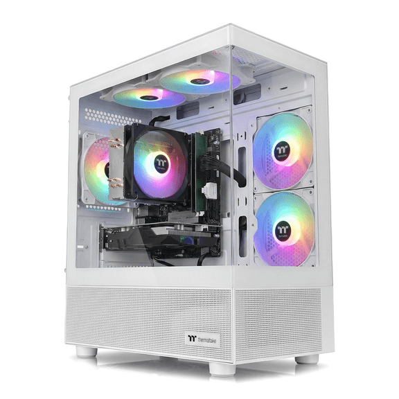 AIGAMEPC Gaming PC Computer Desktop, Core i7 4790, GTX 1050 Ti 4GB, 16GB DDR3, 512GB M.2 SSD, BX3 550W 80PLUS Bronze PSU, WiFi 5, RGB Fan x5, Windows 11 Home, White PC