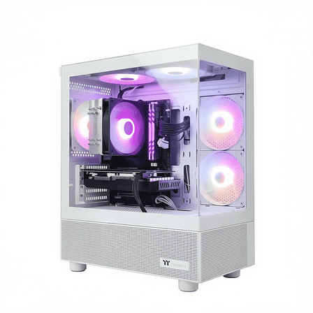 AIGAMEPC Gaming PC Desktop Computer, i7 4790, Radeon RX 580 8G, 16G DDR3, 512GB M.2 SSD, 550W 80PLUS Bronze PSU, WiFi 5, RGB Fan x5, Windows 11 Home