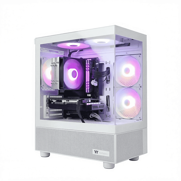 AIGAMEPC Gaming PC Desktop Computer, i7 4790, Radeon RX 580 8G, 16G DDR3, 512GB M.2 SSD, 550W 80PLUS Bronze PSU, WiFi 5, RGB Fan x5, Windows 11 Home