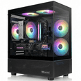 thumbnail image 1 of AIGAMEPC Gaming PC Desktop Computer, Intel Core i7 up to 4.0GHz, Radeon RX 580 8G, 16G RAM, 512GB M.2 SSD, BX3 550W 80PLUS Bronze PSU, WiFi 5, RGB Fan x5, Windows 11 Home, Black PC, 1 of 9