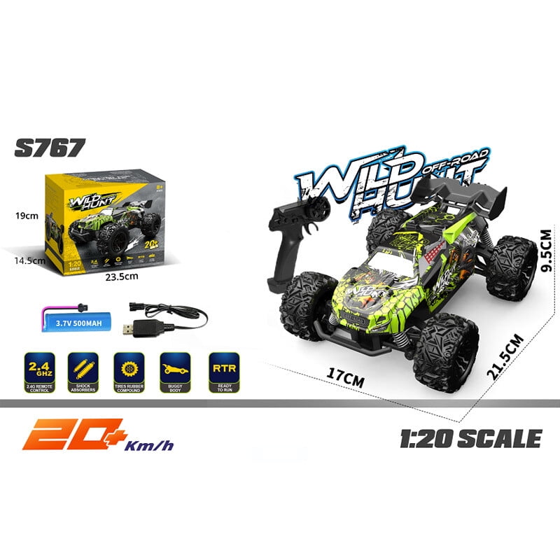 AIGIA 1:20 All Terrain RC Car 30 KMH Monster Truck 2.4Ghz Off-Road RC Drift Car Electric Off-Road Monster Truck