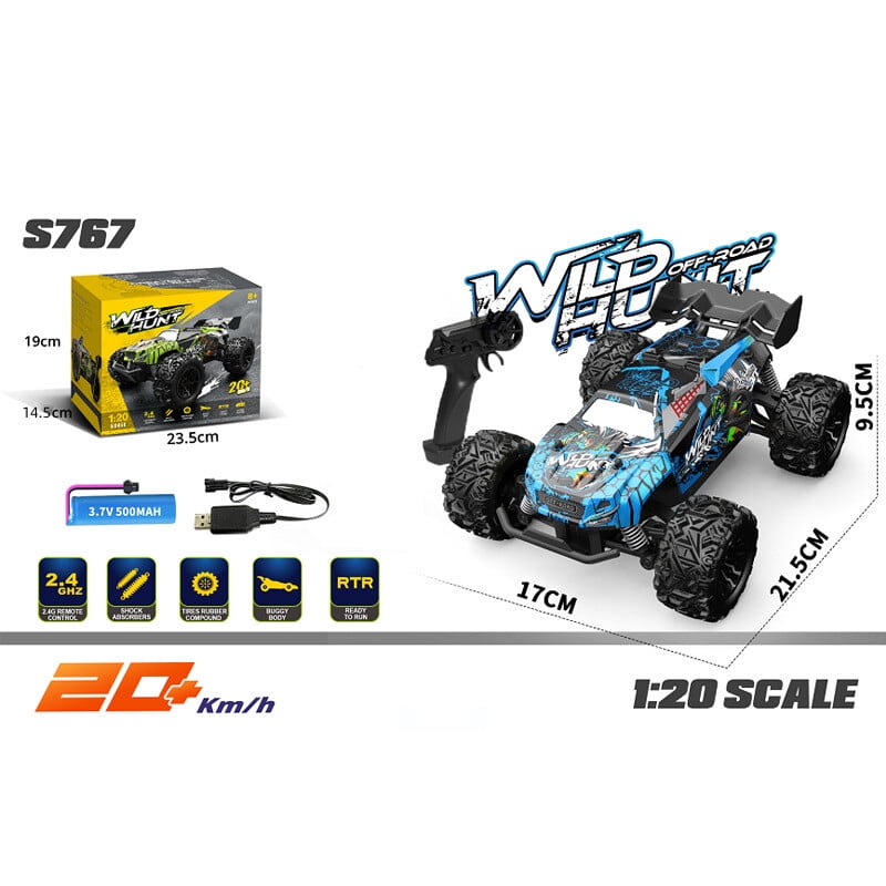 AIGIA 1:20 All Terrain RC Car 30 KMH Monster Truck 2.4Ghz Off-Road RC Drift Car Electric Off-Road Monster Truck