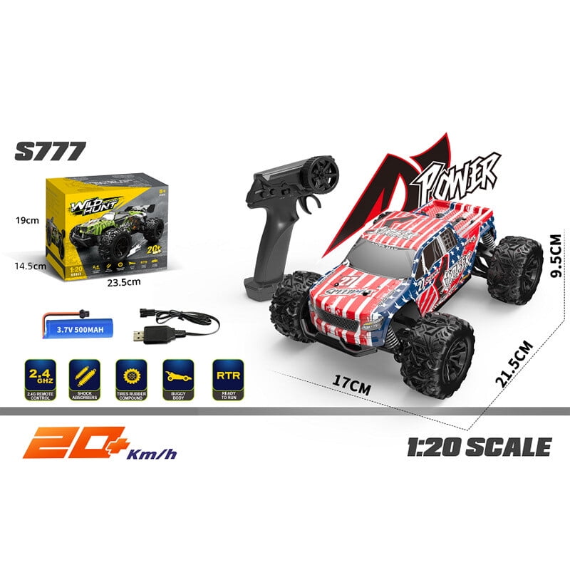 AIGIA 1:20 All Terrain RC Car 30 KMH Monster Truck 2.4Ghz Off-Road RC Drift Car Electric Off-Road Monster Truck
