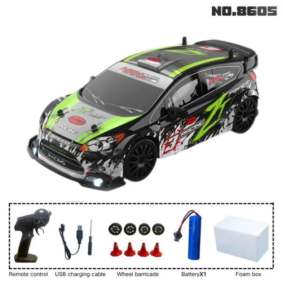 AIGIA 1:24 RC Drift Car 2.4GHz 4WD 30KMH High Speed Model Vehicle with LED Lights Drifting Tire Racing Sport Toy Car