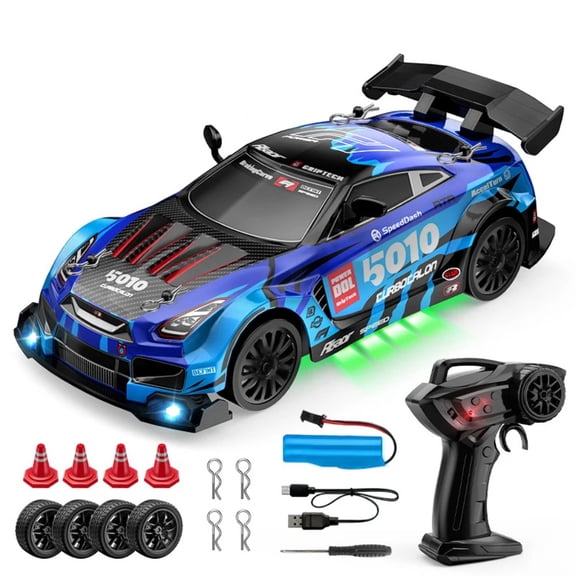 AIGIA 1:24 RC Drift Car with Light High Speed Fast Drift Racing Remote Control Cars 2.4G Radio Vehicle Model Toy