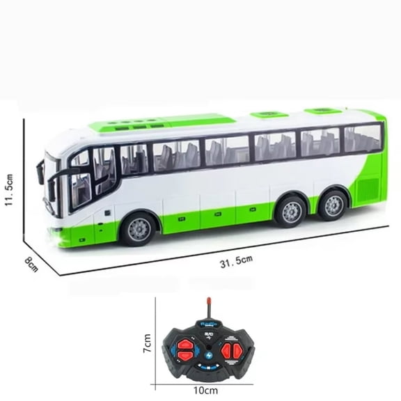 AIGIA 1:30 Scale 27MHZ Lights Simulation School Bus Rc Bus Electric Remote Control Car with Light School Bus Toys