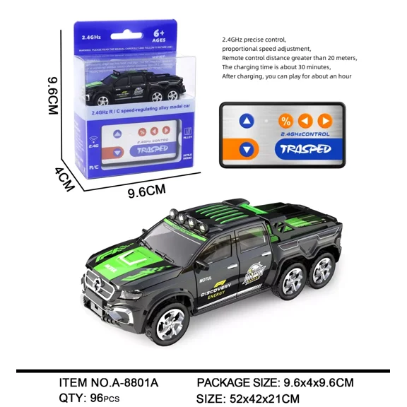AIGIA 1:64 Metal Alloy Proportional Remote Control Vehicle 2.4G Mini Simulation RC Car