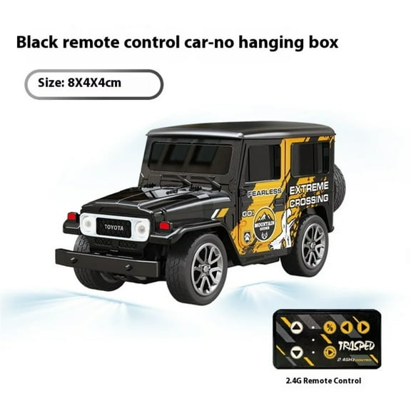 AIGIA 1:64 Scale Mini RC Car with APP Control Off-Road Vehicle Trailer Toy 2.4GHz Wireless Remote Control with LED Lights